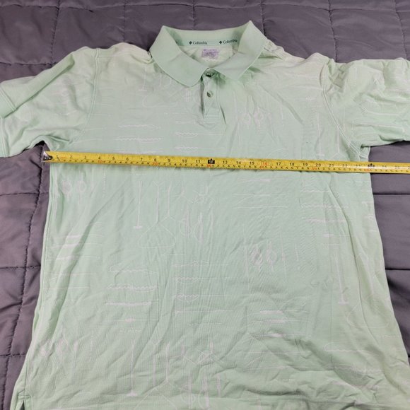 Columbia Mens XL Polo Shirt Green Short Sleeve Casual Outdoors Golf - Picture 6 of 9